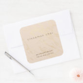Beige Elegant Candle Cosmetische Sticker Label (Envelop)