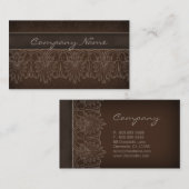Beige élégant de brun de carte de visite de (Devant / Derrière)