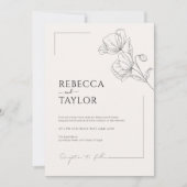 beige Elegant minimal Faire-part de mariage (Devant)