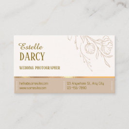 Beige Elegant Professional Visitekaartje