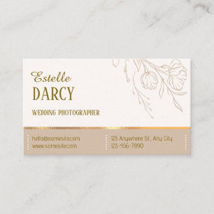 Beige Elegant Professional Visitekaartje