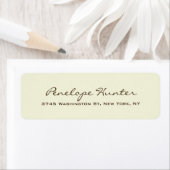 Beige Elegant Stylish Trendy Handschrift Script Etiket (Insitu)