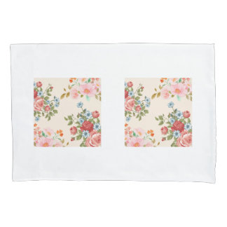 Beige Elegante Bloemen Kussenslopen