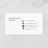 Beige Elegante Plant Shadow Mode Visitekaartje (Achterkant)