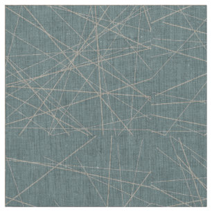Beige en Aqua Geometric Abstract Patroon Stof