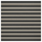 Beige en Black Lined Pattern Stof (Swatch)