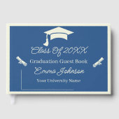 Beige en blauw  Afstuderen Gastenboek (Voorkant)