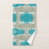 Beige en Blauwgroen badhanddoekset Bad Handdoek (Handdoek)