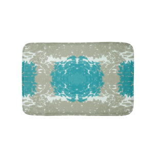 Beige en Blauwgroen Bath Mat