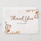 Beige en Brown Organic Business Service Dank u Bedankkaart (Voorkant)