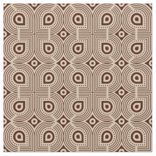 Beige en bruine geometrische vormen stof