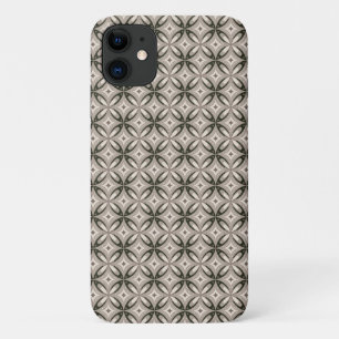 Beige en bruine retro cirkelvormen iPhone 11 hoesje