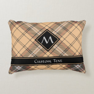 Beige en bruine Tartan Accent Kussen