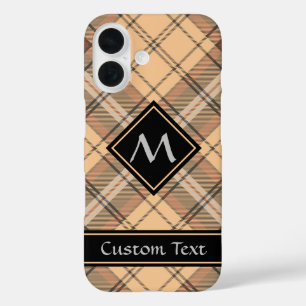 Beige en bruine Tartan iPhone 16 Hoesje