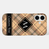 Beige en bruine Tartan Case-Mate iPhone Case (Achterkant (horizontaal))