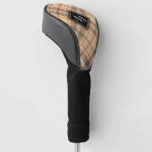 Beige en bruine Tartan Golfheadcover (Schuin)