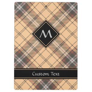 Beige en bruine Tartan Klembord