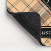 Beige en bruine Tartan Muismat (Hoek)