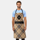 Beige en bruine Tartan Schort (Gedragen)