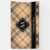 Beige en bruine Tartan Spandoek (Verticaal)