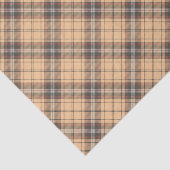Beige en bruine Tartan Tissuepapier (Detail)