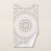 Beige en crème Mandala patroon Bad Handdoek (Handdoek)