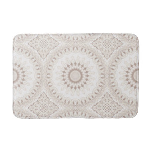Beige en crème Mandala patroon Badmat