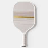 Beige en Gold Neutraal Monogram Pickleball Paddle (Achterkant)