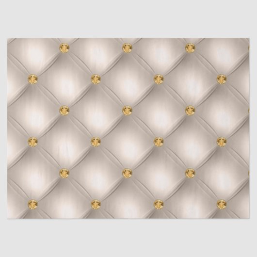 Beige en Goud Getuft Tissuepapier (Voorkant)