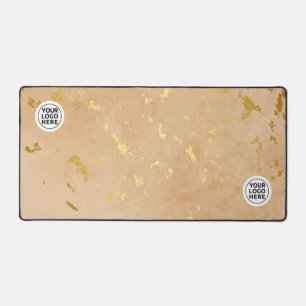 Beige en gouden marmeren bureau mat Muismat