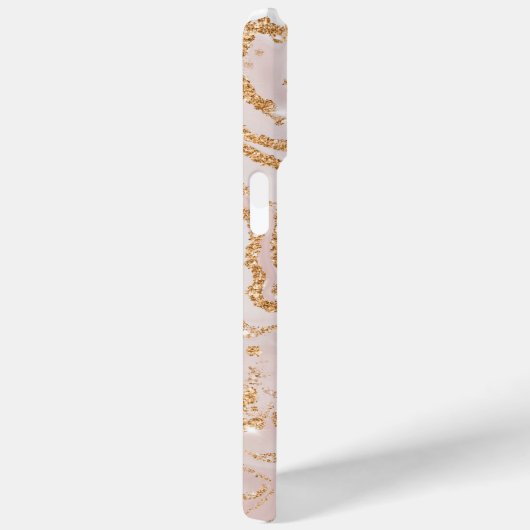 Beige en gouden marmeren patroon Case-Mate iPhone case (Achterkant / Rechts)
