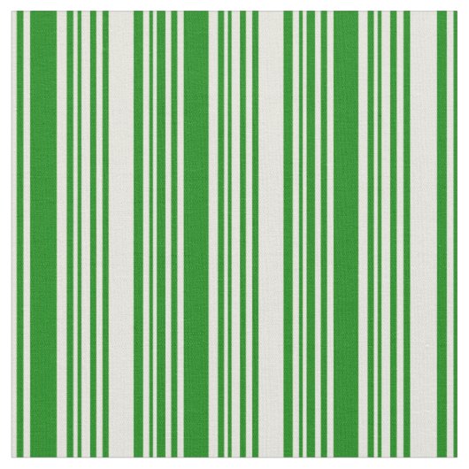Beige en Green Striped Pattern Stof (Close Up)