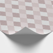 Beige en Grijze Geometrische Patchwork Patroon Obl Cadeaupapier (Hoek)