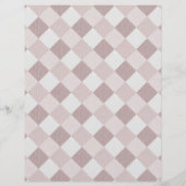 Beige en Grijze Geometrische Patchwork Patroon Obl Flyer (Achterkant)