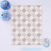 Beige en Grijze Geometrische Patchwork Patroon Obl Flyer (Enkel)