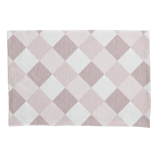 Beige en Grijze Geometrische Patchwork Patroon Obl Kussensloop (Voorkant)