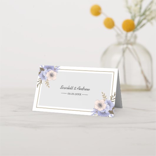Beige en Lavender Flowers (Achterkant)