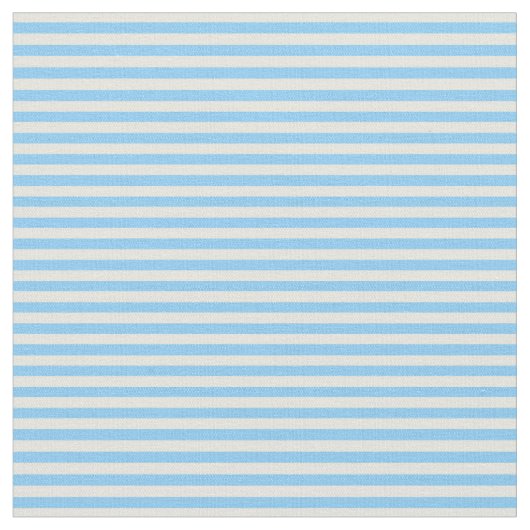 Beige en Light Sky Blue Striped Pattern Stof (Close Up)