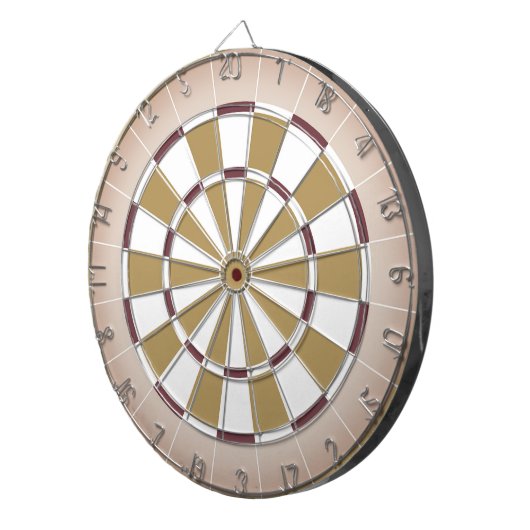 Beige en Maroon Dartboard Dartbord (Voorkant Rechts)