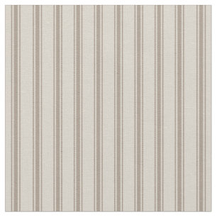 Beige en Mocha Klassieke Ticking Stripes Stof