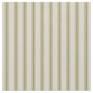 Beige en olijfgroene klassieke tikkende strepen stof