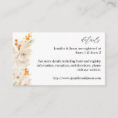 Beige en Oranje Floral Enclosure Kaart (Voorkant)