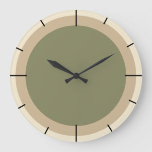 Beige en sage-groen grote klok