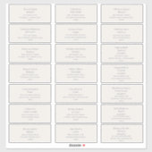 Beige en Stusty Paarse Guest Adresetiketten Sticker (Vel)