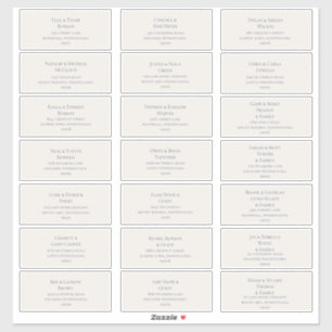 Beige en Stusty Paarse Guest Adresetiketten Sticker