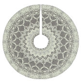 Beige en Taupe Mandala Patroonontwerp Kerstboom Rok (Voorkant)