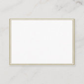 Beige en wit ingelijste RSVP Receptie Kaart (Achterkant)