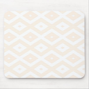 Beige en witte diamant patroon muismat