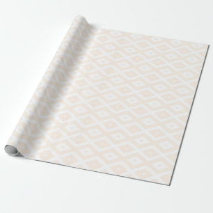 Beige en witte diamantpatroon cadeaupapier