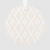 Beige en witte diamantpatroon ornament (achterkant)